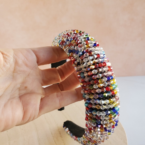 CRYSTAL covered headband dazzling prom wedding NWOT - Picture 6 of 9